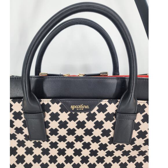 Spartina 449 Daufuskie Island Linen and Leather Weekender Bag - Picture 3 of 16